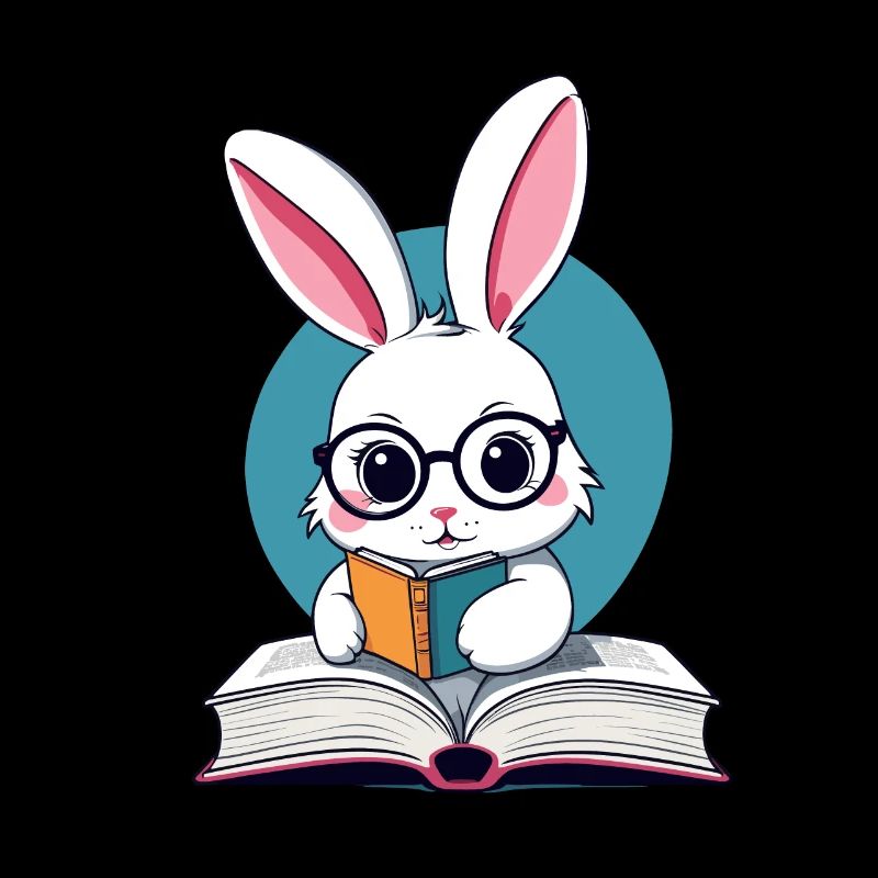 Lapin de lecture rat de bibliothèque parfait lapin