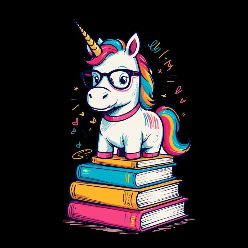 Süßer Einhorn Bücherwurm Magische Einhörner