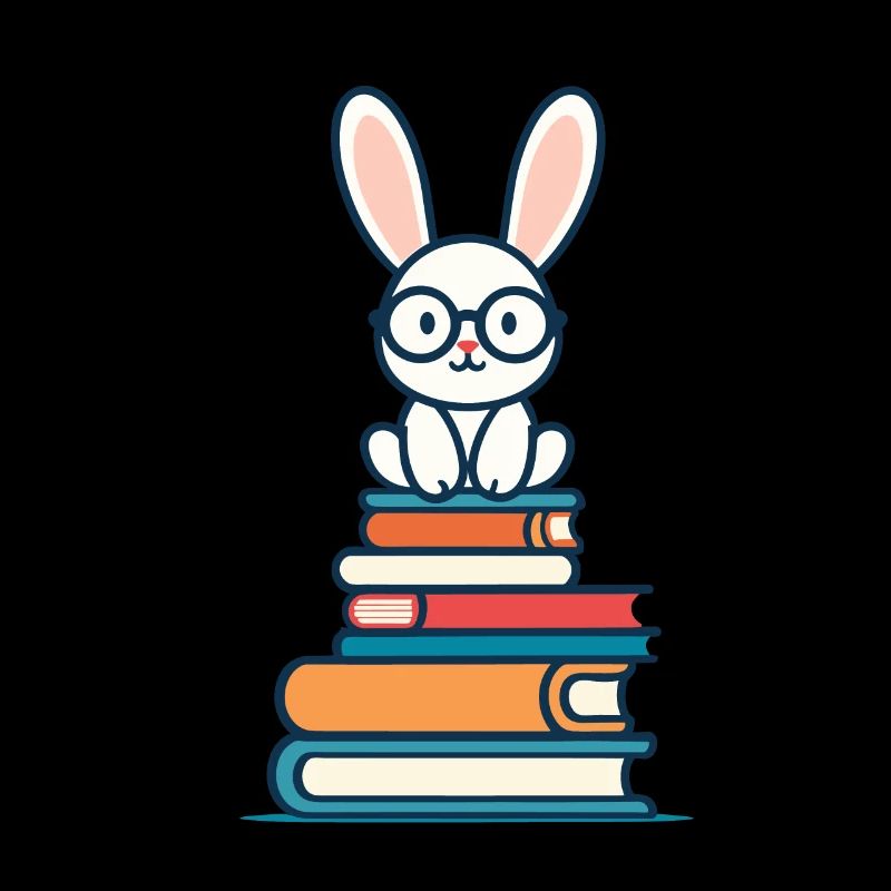 Lapin de lecture Lapin amateur de livres enthousiaste