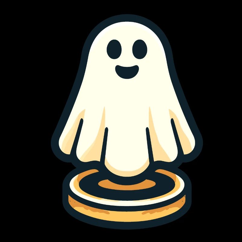 Funny Vintage Ghost Retro Art Style Halloween