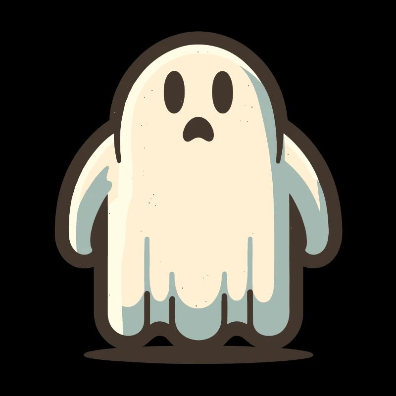 Funny Vintage Ghost Retro Art Style Halloween