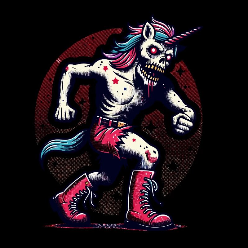 Zombie Einhorn Untotes Mystisches Wesen