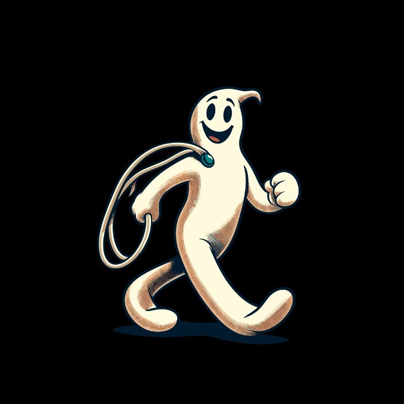 Funny Vintage Ghost Retro Art Style