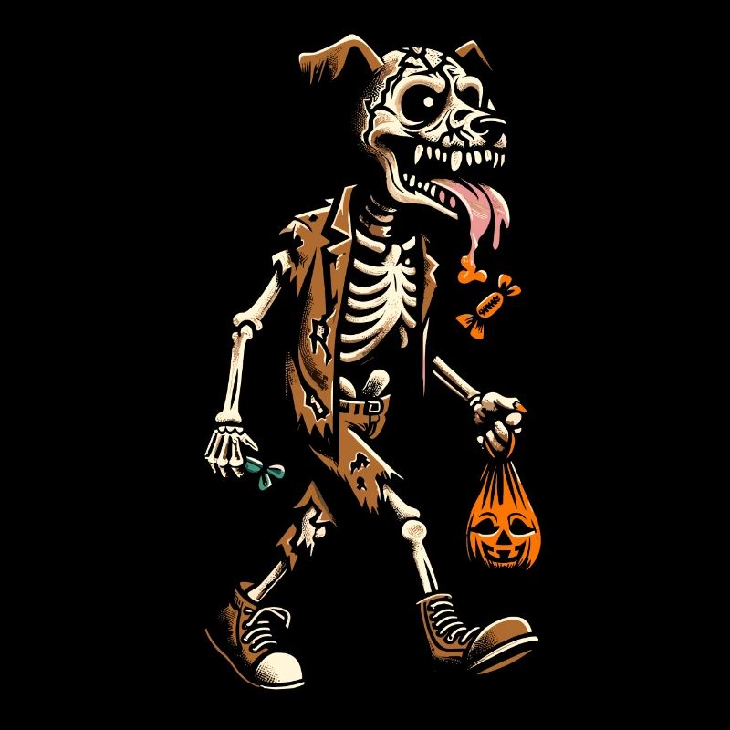 Untote Zombie Hund Süßes Oder Saures Gruselig