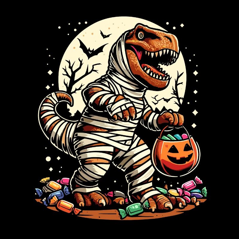 Lustige T-Rex Mumie Liebt Süßigkeiten