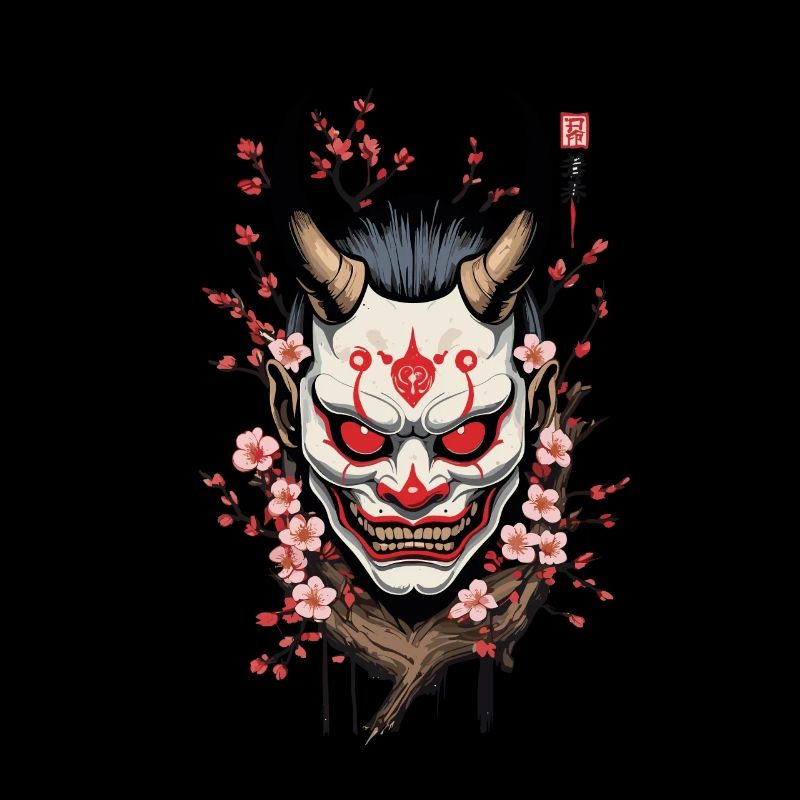 Oni Démon Masque Samouraï Esthétique Yokai