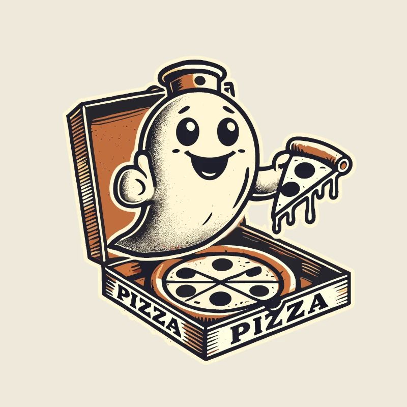 Pizza Ghost Funny Retro Halloween Costume