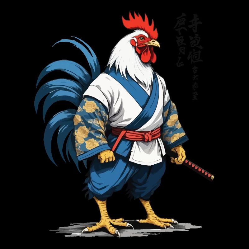Hahn Yokai Vaporwave Aesthetic Samurai Kunst