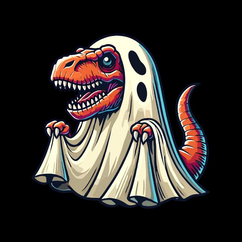 Mignon Dinosaure Fantôme Drôle T-Rex