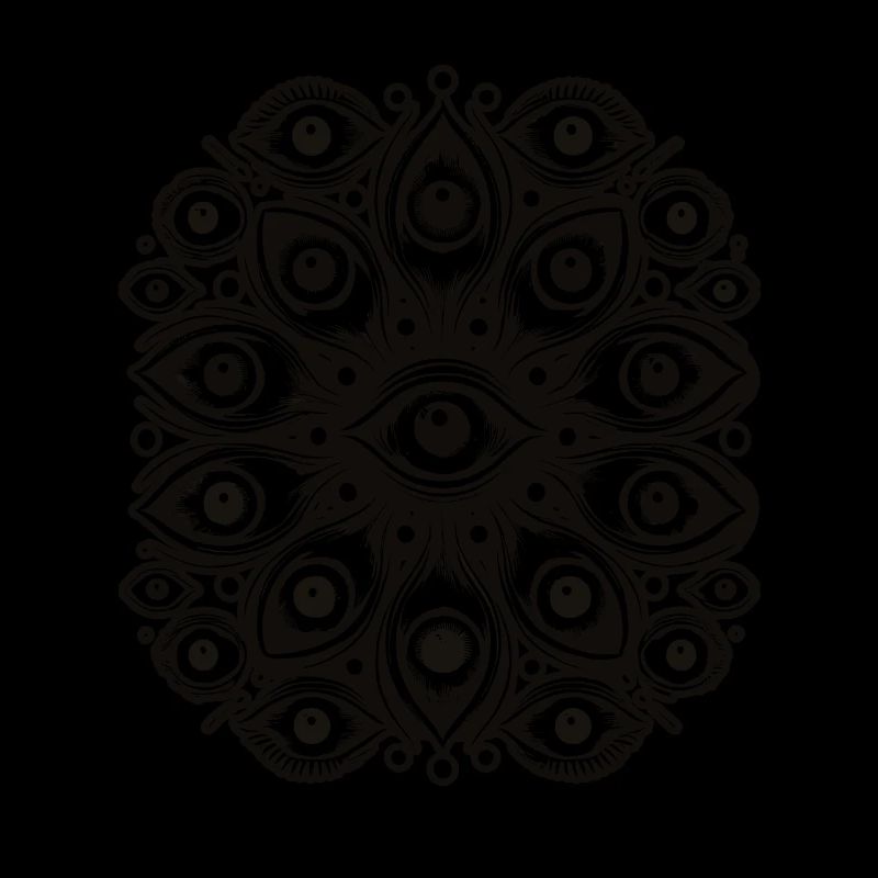 Spooky Ghosts Eyes Dark Halloween Design