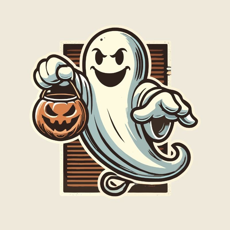 Niedliches Halloween Gespenst Süßes Oder Saures