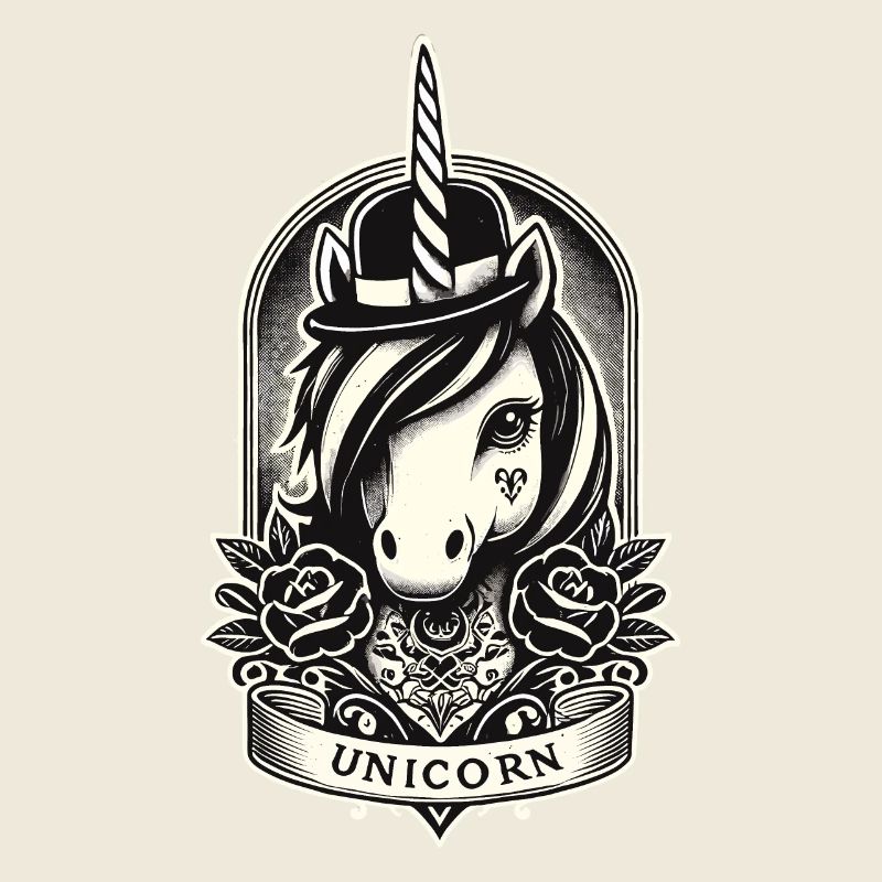 Effrayant gothique licorne esthétique Goth Design