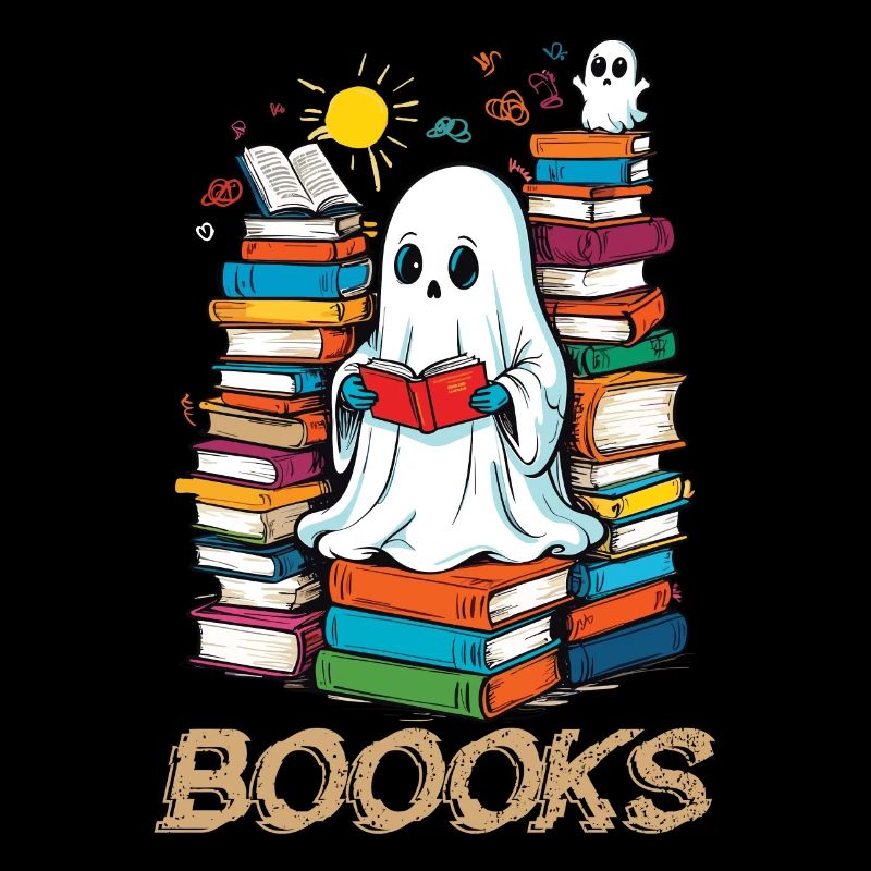 Cute Book Lover Ghost Funny Saying