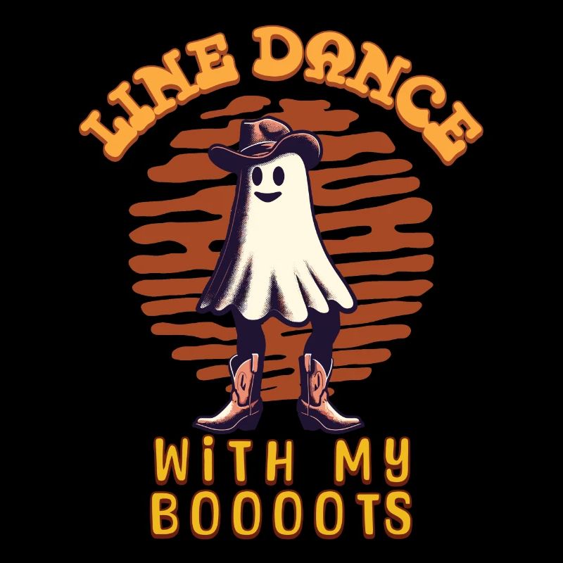 Cowboy Mit Boots Line Dance Gespenst