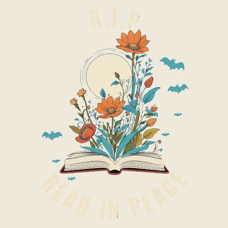 Funny Book Lover Design Spooky Halloween