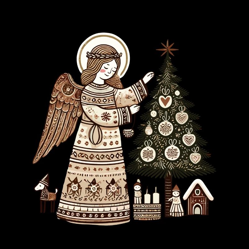 Ange de Noël au charme scandinave