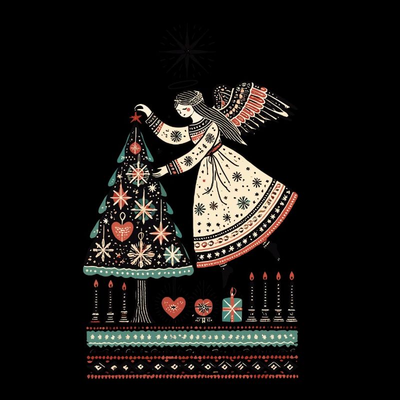 Ange de Noël scandinave Look Vintage