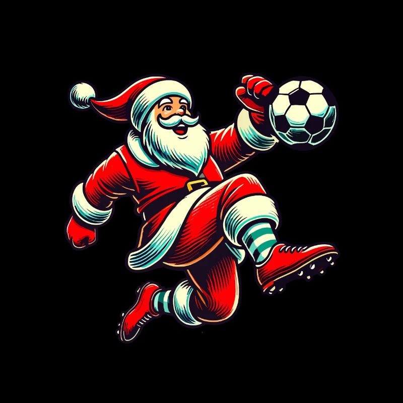Fußballspielender Weihnachtsmann Spaß