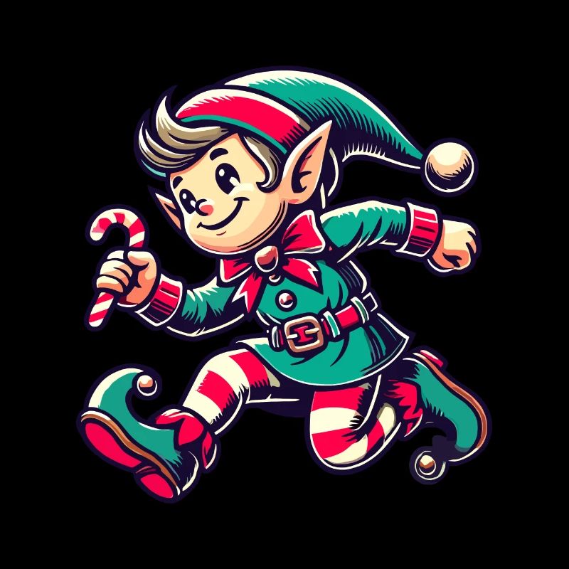 Joyeux nain de Noël avec canne à sucre