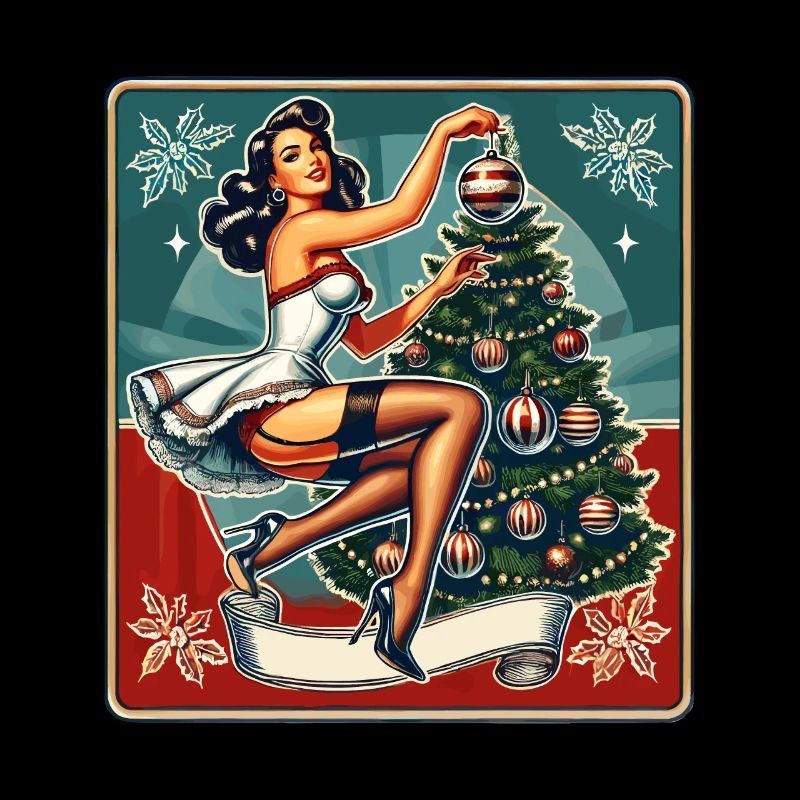 Pin-Up de Noël rétro style vintage