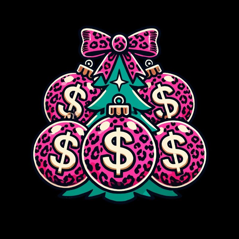 Arbre de Noël avec boules d’un dollar