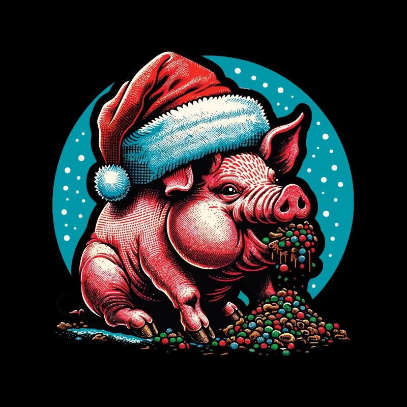 Christmas Greedy Pig Gluttony