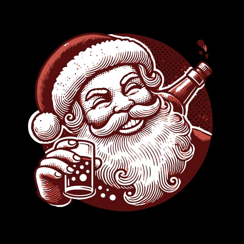 Le Père Noël aime l’alcool Fête de Noël Fun