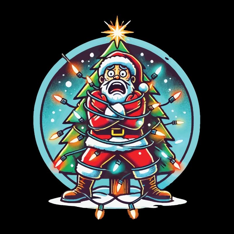 Amusement de l’électrocution de Noël avec le Père Noël