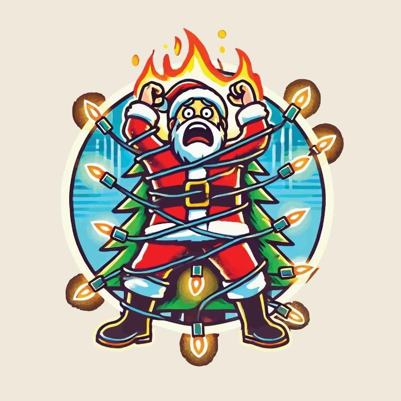 Père Noël Électrocution Chaos Désastre