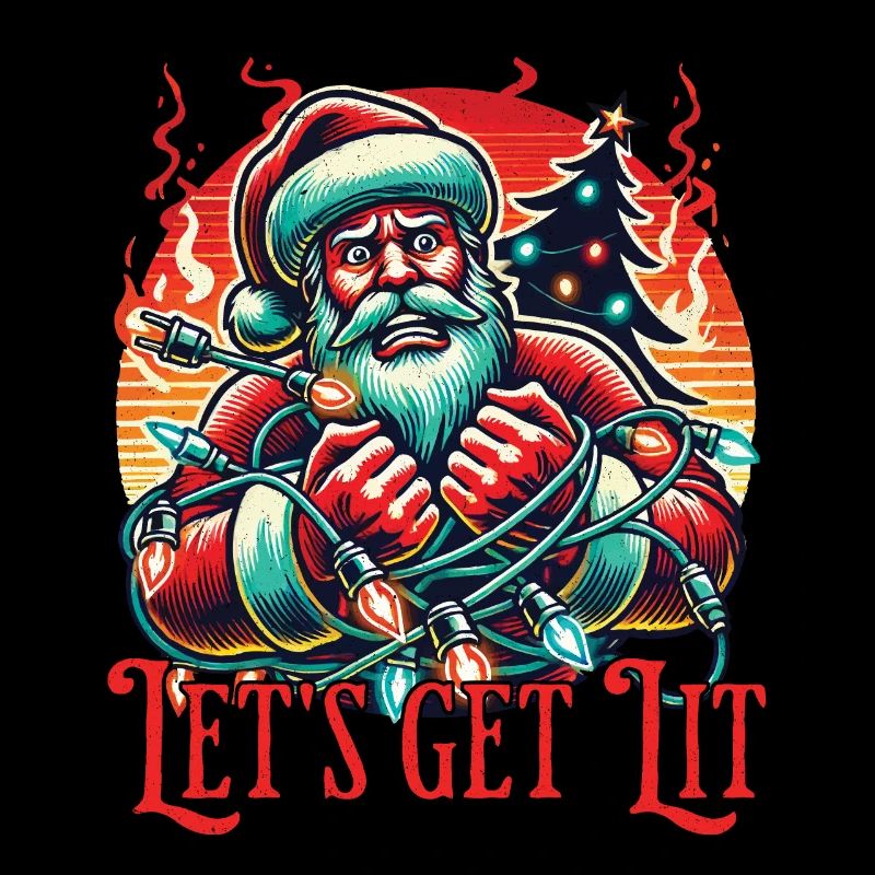 Weihnachtsspaß Mit Let's Get Lit Motiv