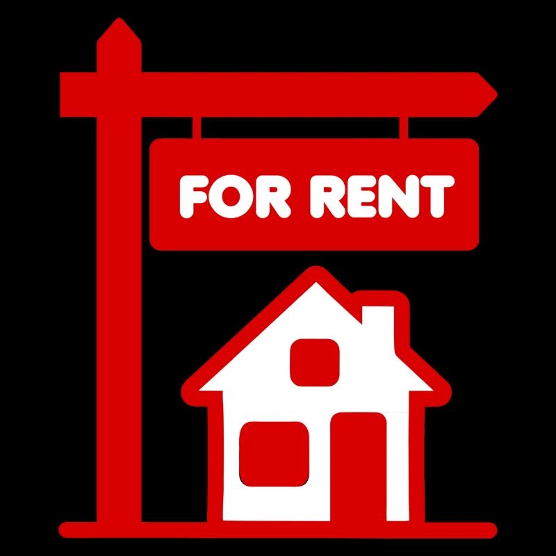 Rotes Schild zu mieten