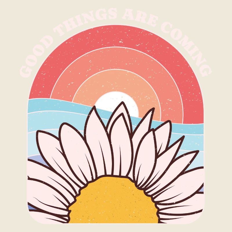 Daisy and Sun Inspirational Phrase Graphic