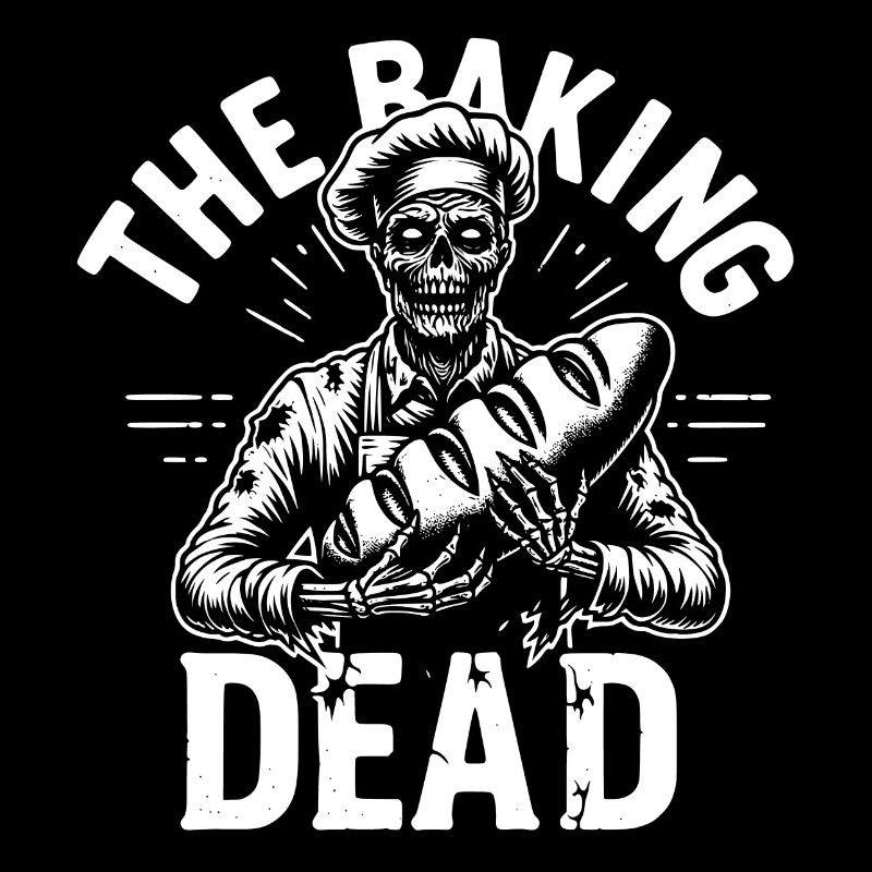 The Baking Dead gruseliger Zombie als Bäcker