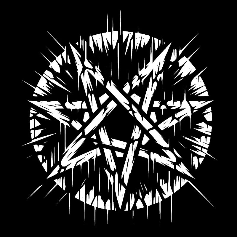 Pentagramme déchiré signe occulte