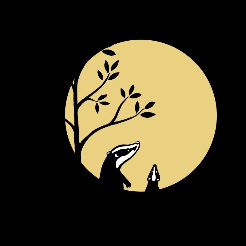 Blaireaux au clair de lune