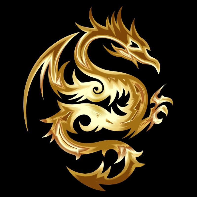 Goldener Chinesischer Drache Geschenk Idee