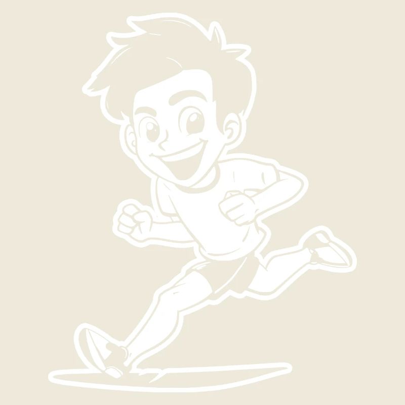 Marathon Junge Zeichnung