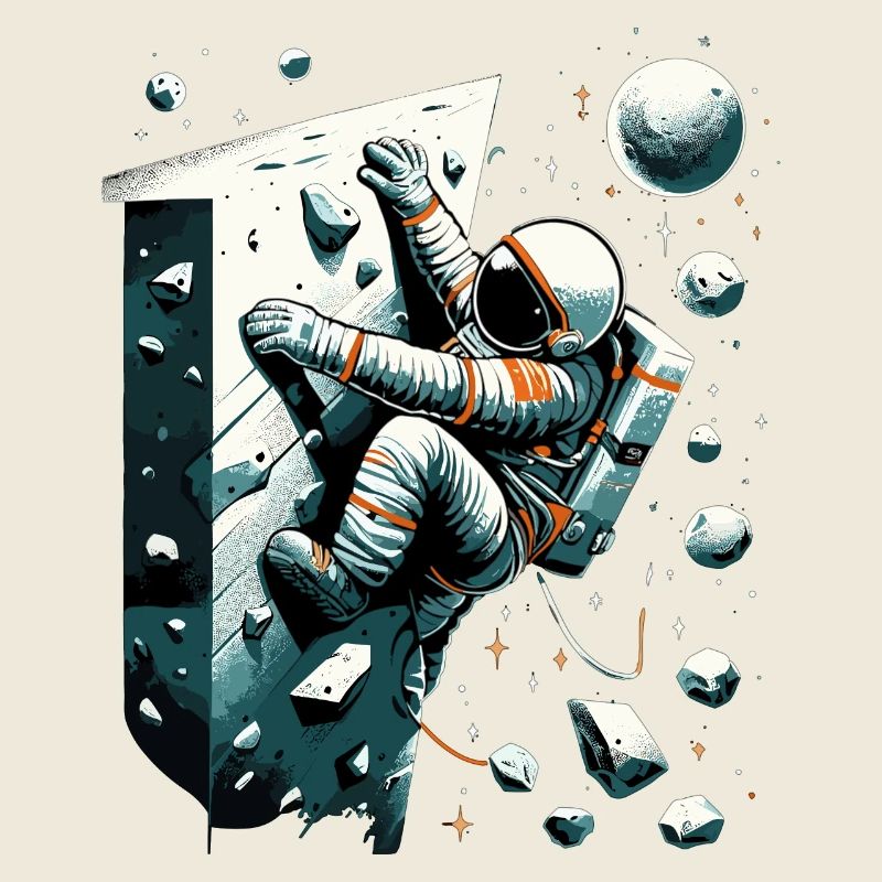 Bouldering Astronaut Spaceman Gift