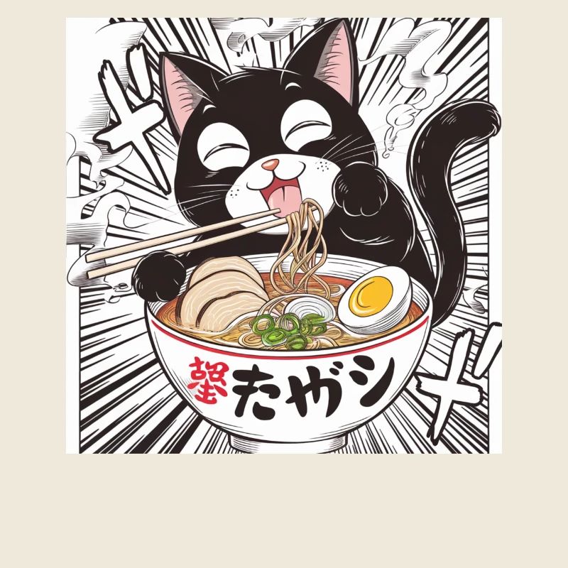 Cat Ramen Noodle Japanese