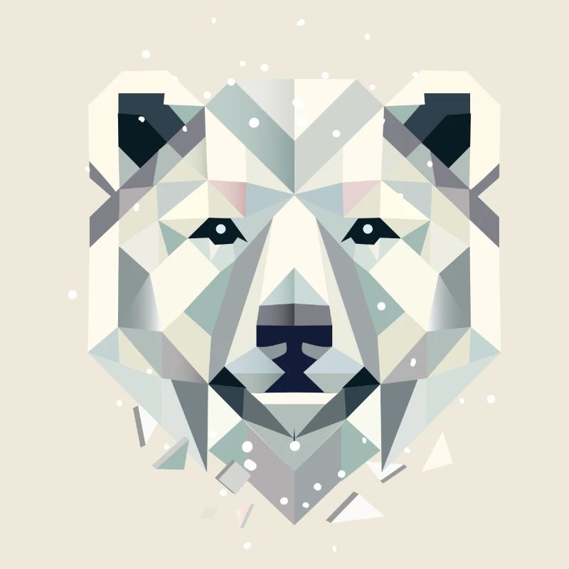 Abstract Polar Bear–Powerful Elegance of the North