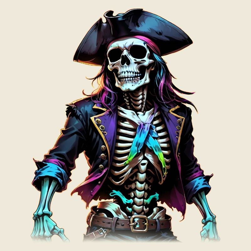 Illustration de squelette de pirate