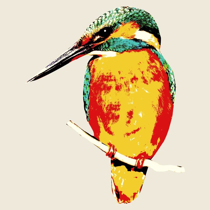 Lebendige Vogelkunst auf Textilien