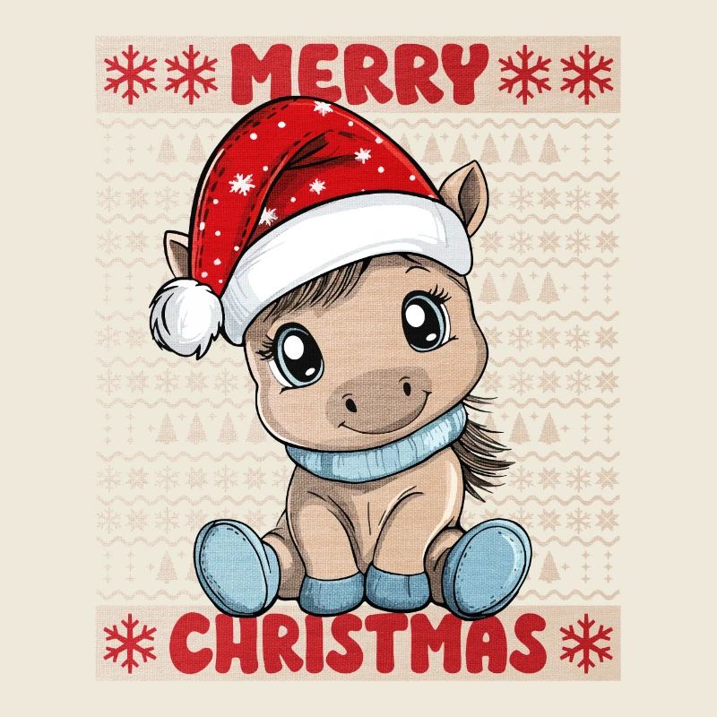 Pferd Weihnachten Süß Niedlich Weihnachtlich