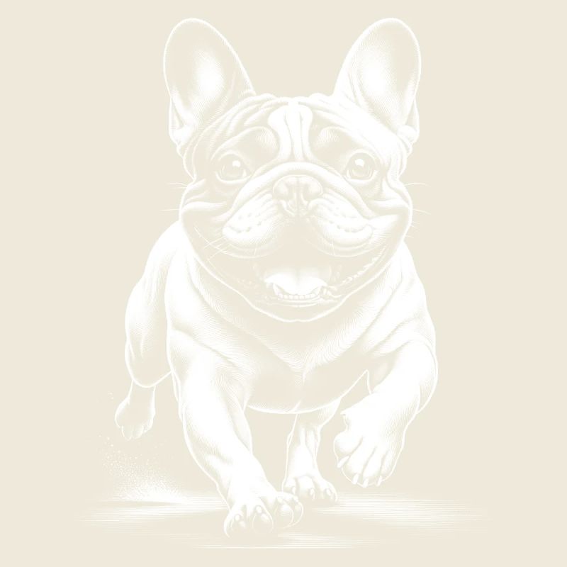 Exécuter le bouledogue français dans le style de dessin
