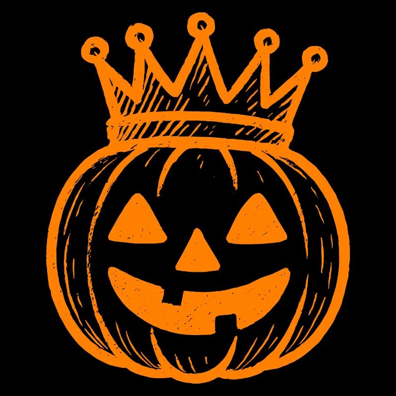 Kürbis mit Krone Halloween Design