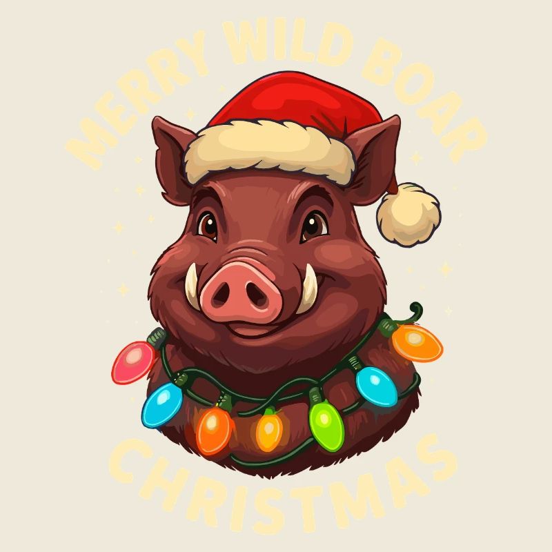 Wild Boar Christmas Hunter Gift Hunting