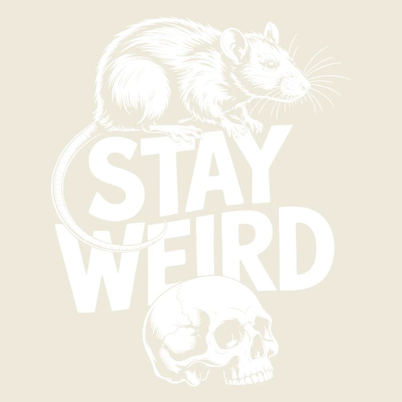 Bleib eigenwillig Ratte und Schädel