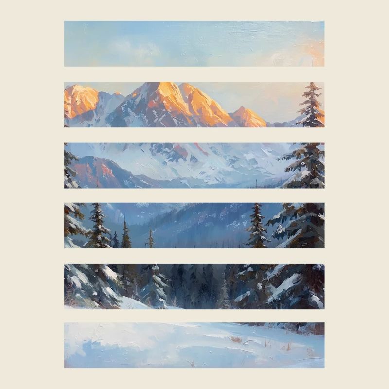 Geschichteter Berghorizont