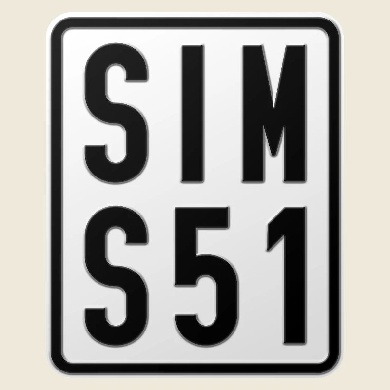 Simson S51 Moped Kennzeichen