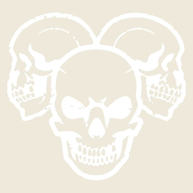 Three Grinning Vector Skull